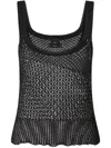 Pinko Sleeveless Vest In Black