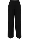 Pinko Tailored Black Trousers With Smooth Finish In Black