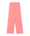 Pinko Wide-leg Trousers With Concealed Fastening In Pink