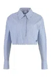 Pinko Striped Short Shirt In Blue