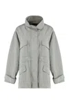 Pinko Technical Parka With Rhinestone-effect Mini Studs