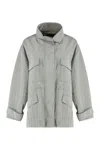 Pinko Technical Parka With Rhinestone-effect Mini Studs