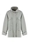 Pinko Technical Parka With Rhinestone-effect Mini Studs