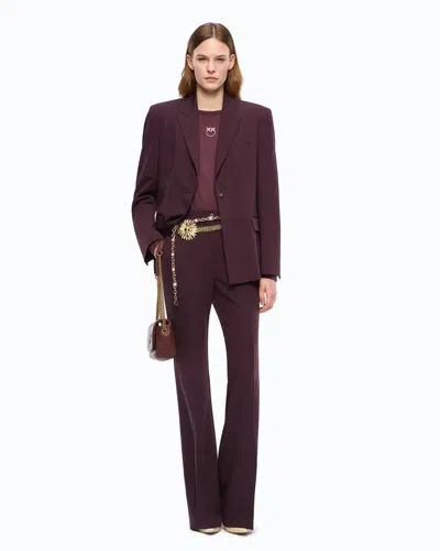 Pinko Petal Trousers In Burgundy