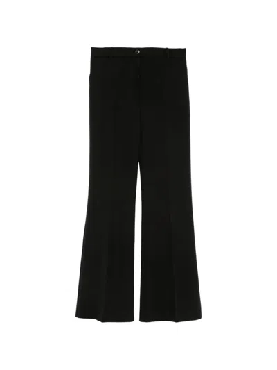Pinko Pressed-crease Flared Trousers In Black