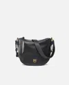 Pinko Small Leather Hobo Shoulder Bag With Zip In Multi