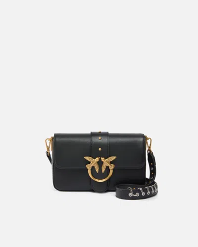 Pinko Mini Love Bag Slouchy Shoulder Bag In Leather With Two Straps In Multi