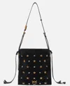 Pinko Star-embellished Suede Shoulder Bag