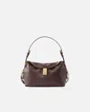 Pinko Saddle Baguette Small Shoulder Bag In Burgundy