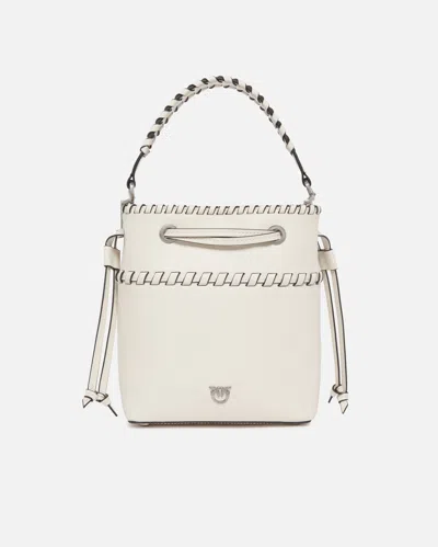 PINKO PETIT SAC SEAU EN CUIR AVEC DÉTAIL DE LAÇAGE
