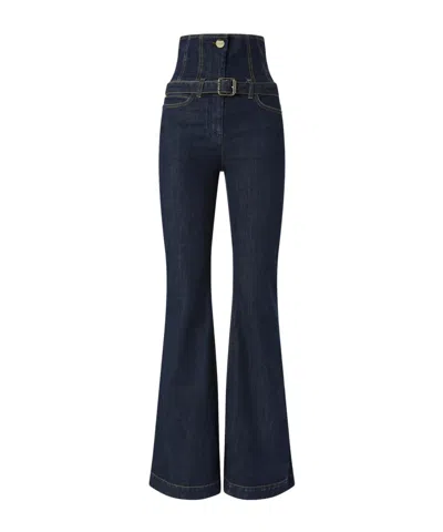 PINKO HIGH-WAISTED BELTED JEANS