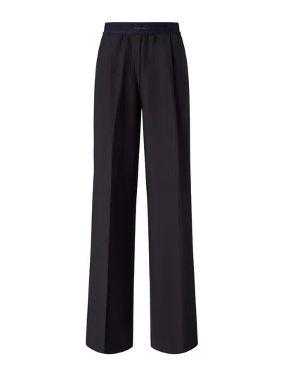 Pinko Phaius Pinstripe Trousers In Blue