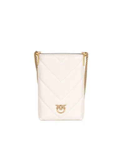 Pinko Phone Holder In Neutral