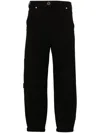 Pinko Tapered-leg Jersey Trousers In Black