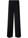 Pinko Wide-leg Trousers In Stretch Cotton Blend Techno Fabric