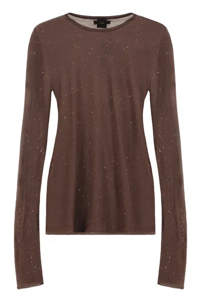 PINKO PINKO PICO LONG SLEEVE SEQUIN TOP