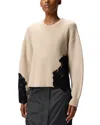Pinko Piemonte Wool Blend Crewneck Sweater In Multi