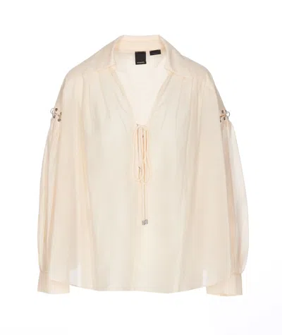 Pinko Piercing Voile Blouse In Pink