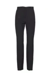 Pinko Pietanze Skinny Trousers With Adjustable Bottom In Black