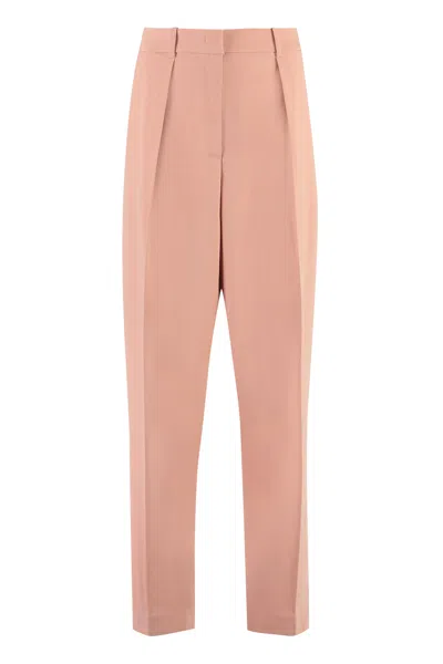 Pinko Women's Pietra High-waist Tapered-fit Trousers | Size 42 | 100028a0gg Color O36 In Pink
