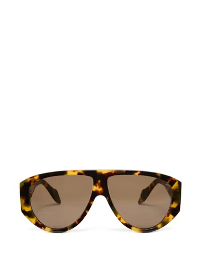Pinko Pilot Logo-detail Sunglasses In Brown
