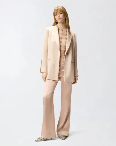 Pinko Pine Satin Pants Ss26 In Neutral