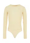 Pinko Crystal-embellishment Long-sleeve Bodysuit In Neutral