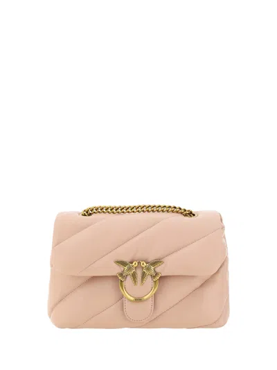 Pinko Pink Calf Leather Love Classic Shoulder Women's Bag