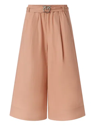Pinko Pink Culottes Trousers In Neutral