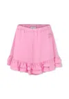 Pinko Pink Dshorts For Girl With Logo In Pink