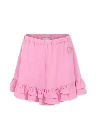 Pinko Kids' Pink Dshorts For Girl With Logo