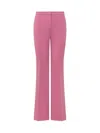 Pinko Pink Flared Flat Front Pants In Pink