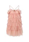 Pinko Pink Jumpsuit For Girl With Logo In Pink
