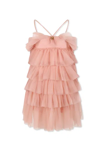 Pinko Kids' Pink Jumpsuit For Girl With Logo