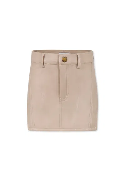 Pinko Kids' Pink Skirt For Girl With Logo In Beige