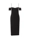 Pinko Black Dress With Thin Straps In Black