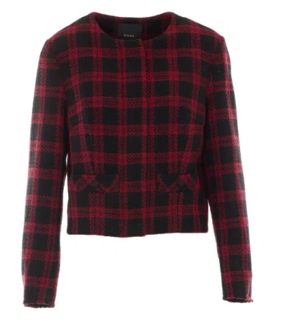 PINKO PINKO PINKO BLACK RED POLYESTER JACKET