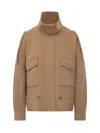 Pinko Caban Crostino In Camel-colored Wool In Brown