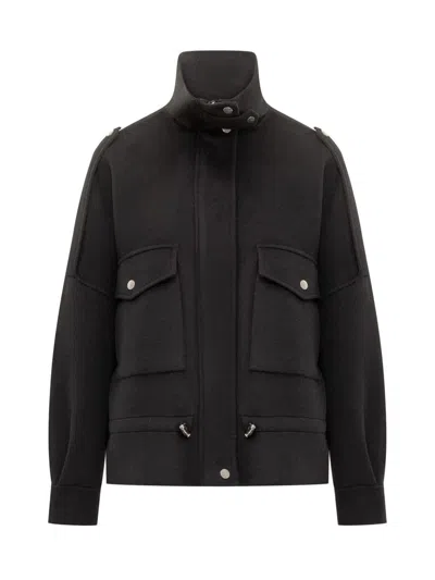 Pinko Caban Crostino In Wool Black