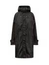 Pinko Delma Padded Coat With Hood In Black