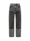 Pinko Grey Jeans With Rhinestone Applications In Black