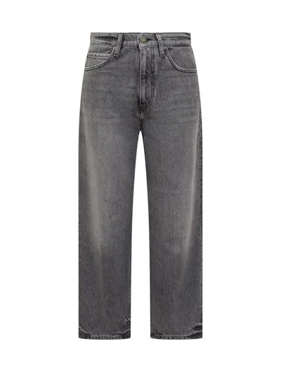 Pinko Grey Wide Leg Jeans In Gray