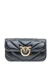 Pinko Love Box Baguette Hand Bags Black In Black