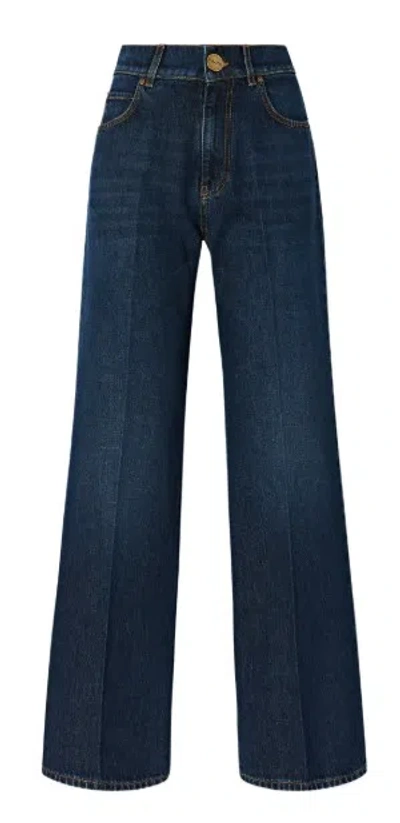 Pinko Navy Blue Cotton Jeans