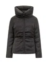 Pinko Nita Padded Down Jacket With Black Rhinestones In Black