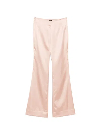 Pinko Pinolo Satin Trousers In Animal Print