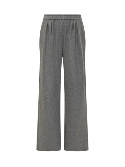 Pinko Romona Wide Leg Trousers In Gray