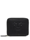 Pinko Taylor Embossed Logo Zip-around Purse In Black