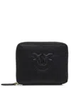 Pinko Taylor Embossed Logo Zip-around Purse In Black