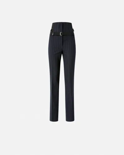 PINKO PINSTRIPE POLY WOOL BUSTIER TROUSERS